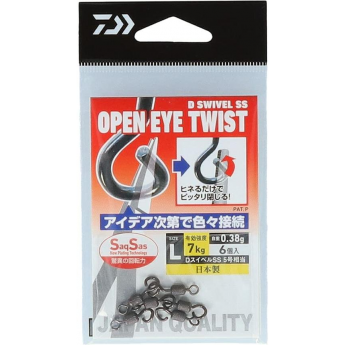 Вертлюжки DAIWA D SWIVEL SS OPEN EYE TWIST L Вертлюжки DAIWA D SWIVEL SS OPEN EYE TWIST L